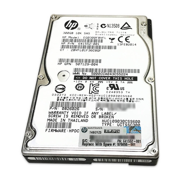 Top View of HP 2.5in 300GB SAS Hard Drive Top View of HP 2.5in 300GB SAS Hard Drive