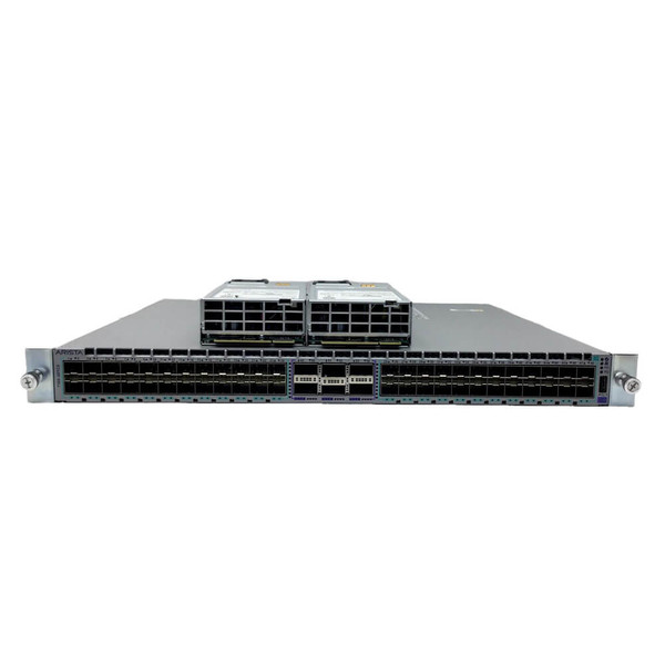 Front view of Arista 7160-48YC6 48 port network switch Front view of Arista 7160-48YC6 48 port network switch