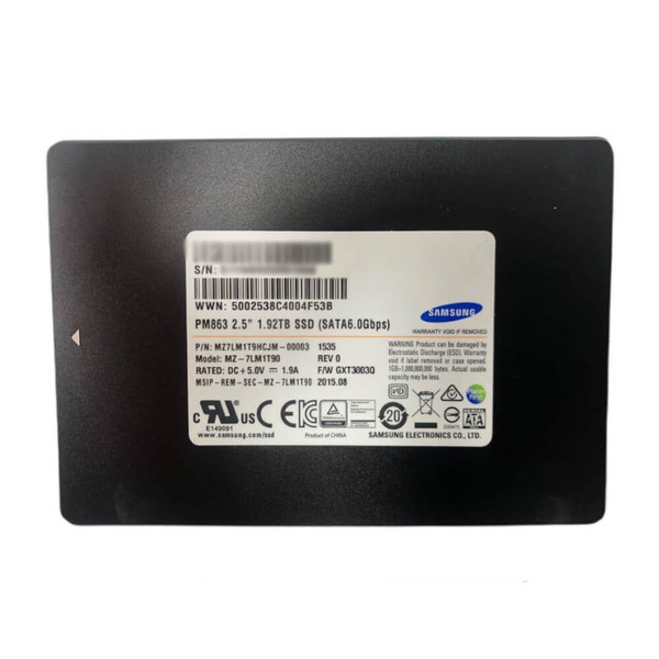 Samsung 3.84TB 2.5in SSD Hard Drive MZ-7LM3T80