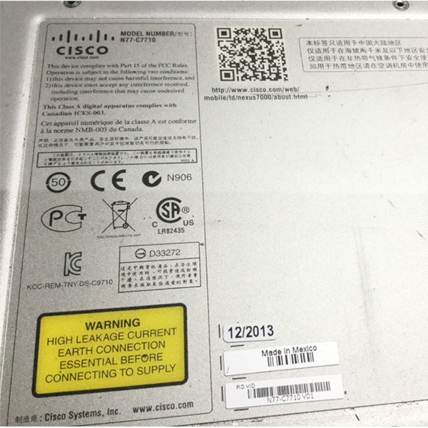 Info view of Cisco Nexus 7710 Network Switch