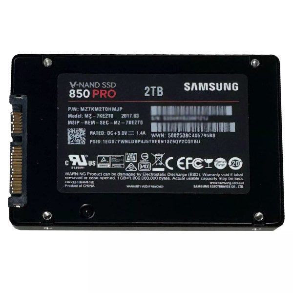 Front view of 2TB SSD Front view of 2TB SSD