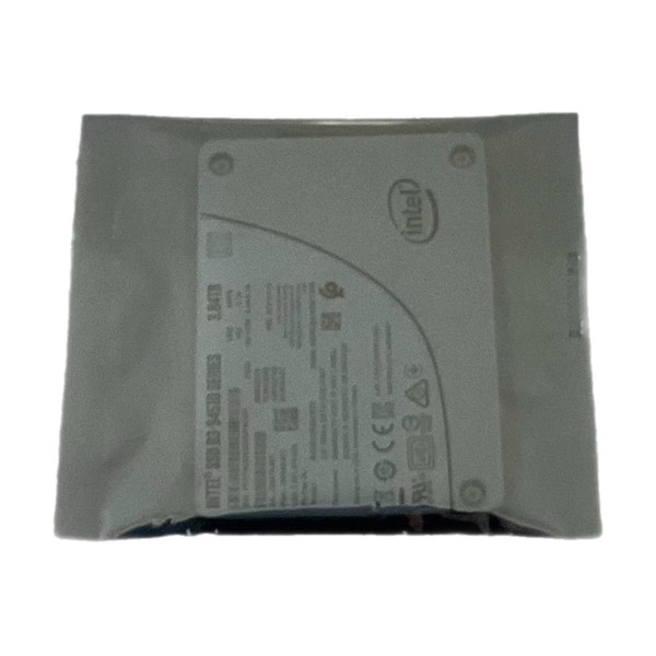 Intel 3.84TB ~ 4TB SATA SSD with form factor of 2.5" inside an anti-static bag.