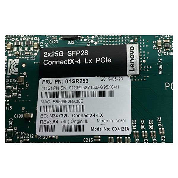 Lenovo Mellanox CX4121A Dual Port SFP28 25GbE Info photo