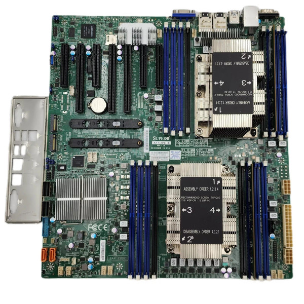 Supermicro X11DPH-T LGA3647 motherboard With I/O shield.