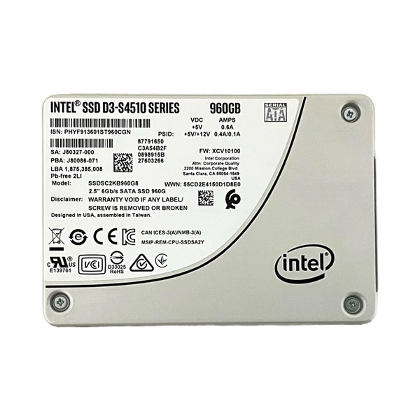 NEW Intel 2.5in SATA 6Gbps 2.5" Top View