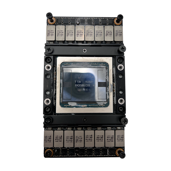 Top view of Nvidia Tesla V100 Top view of Nvidia Tesla V100