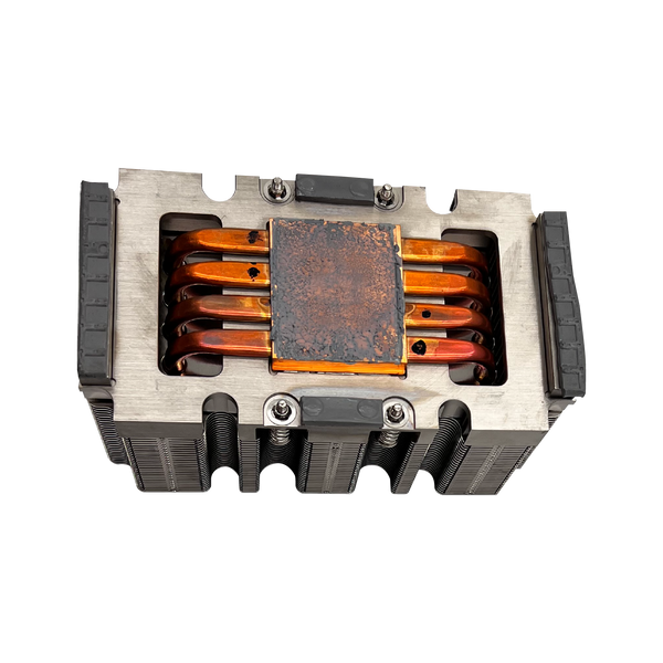 Rear view of Nvidia Tesla V100 heatsink