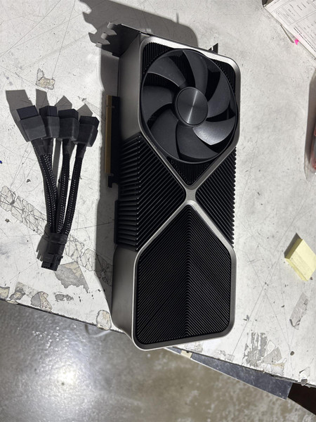 Unedited slightly angled top view of NVIDIA RTX 4090 Founders Edition GPU
