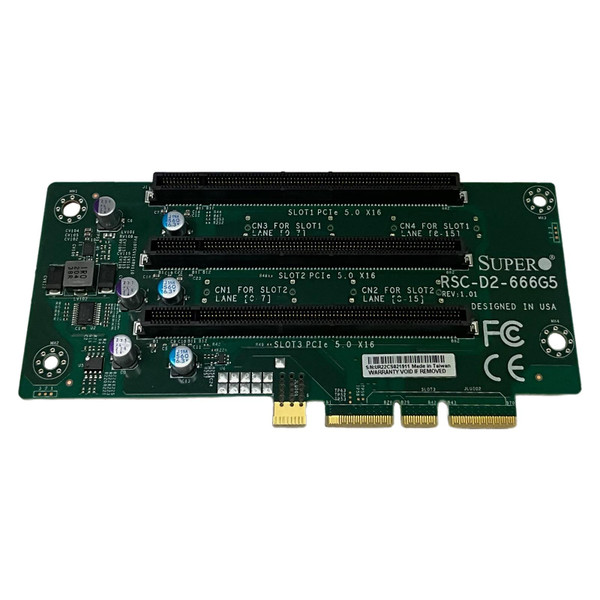 front view of riser card