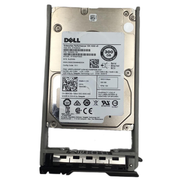 Front view of  Dell 6WC9D 300GB SAS 2.5" drive