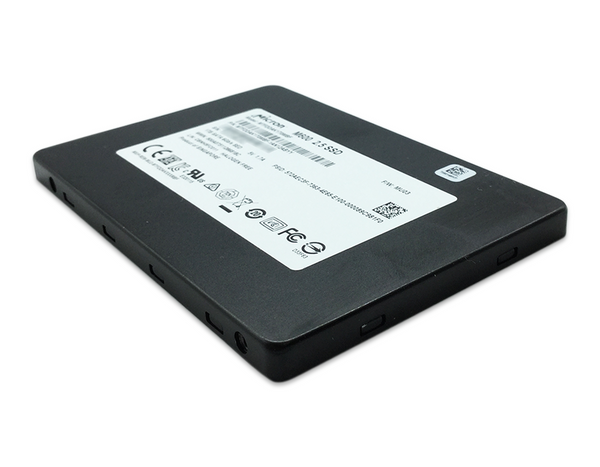 Side view of 1TB SATA SSD Micron 2.5 drive