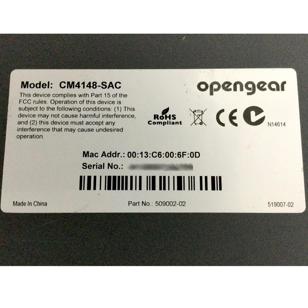 Details of Opengear CM4148