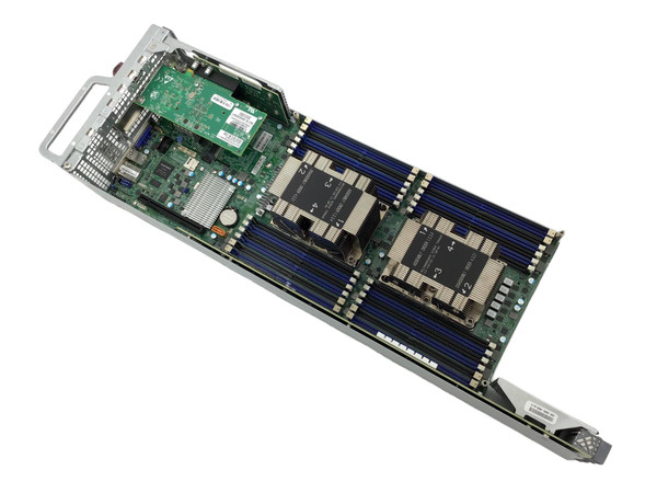 Supermicro Server - 2U 2 Node 12 Bay (6 NVME) Ea Node: Xeon 24C 64GB RAM 480GB