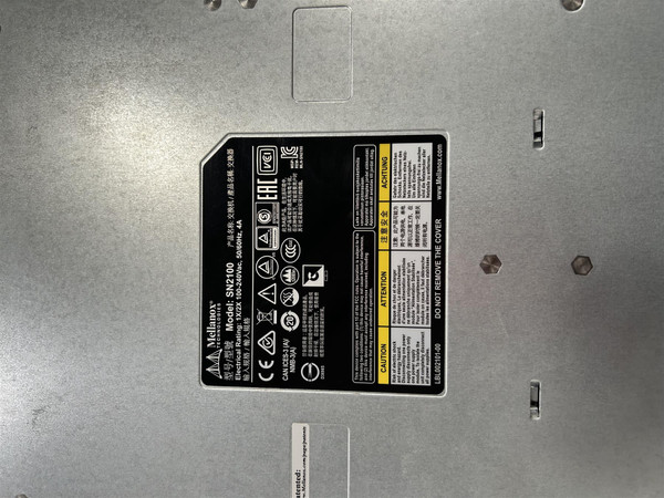 View of label for Mellanox MSN2100-CB2F