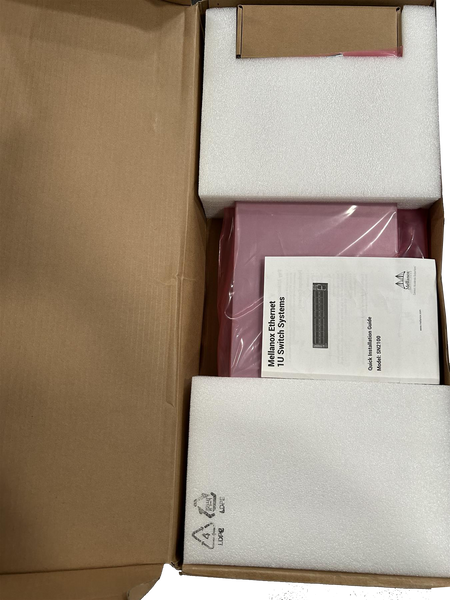 View of Mellanox MSN2100-CB2F in a box