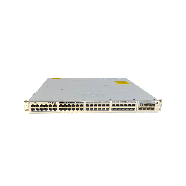 Front view of Cisco C9300-48P-A switch