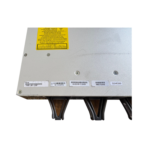 Back close-up view of Cisco C9300-48P-A switch