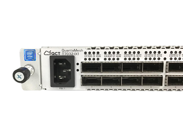 Left close-up view of Quanta T7032-IX1 switch