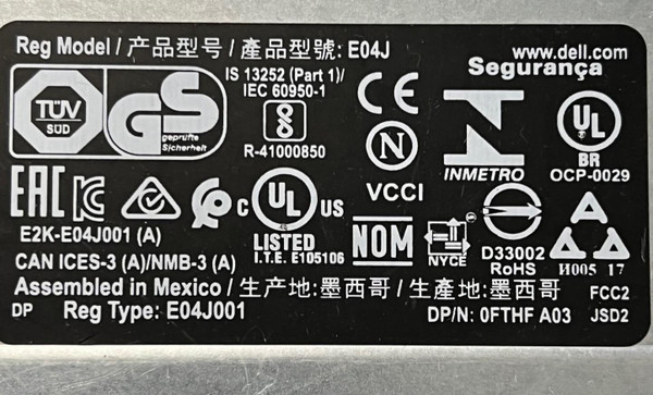 View of label for Dell SC420