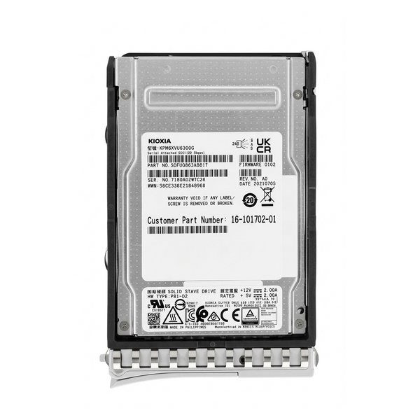 Front view of KIOXIA KPM6XVUG800G Drive