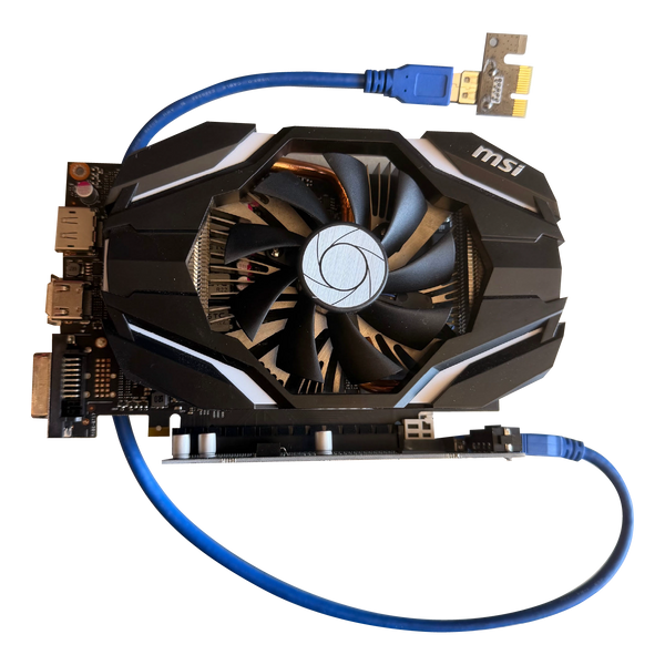 Front view of MSI GeForce GTX 1060 3G OCV1 GPU