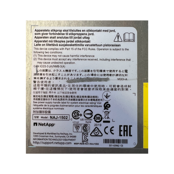 NetApp FAS2720A 2U HA 12x LFF 10GbE ONTAP 1TB Cache