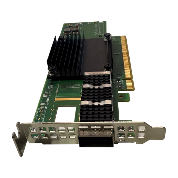 Front-down view of Mellanox MCX653105A-ECAT Network Adapter