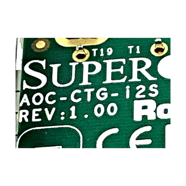 Close-up view of Supermicro AOC-CTG-I2S NIC