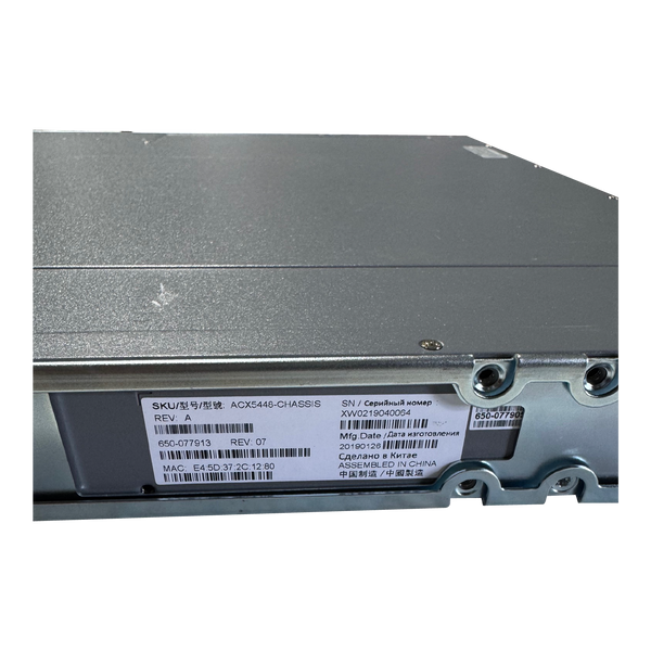 Close-up view of Juniper ACX5448 Switch