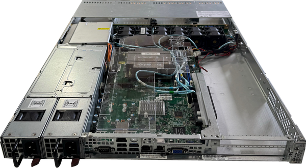 Rear photo of SuperServer 5019C-WR chassis showing its parts