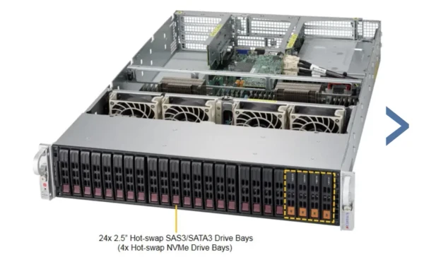 2U Server All Flash 24 SFF Bay (4x U.2 NVME) 2x E5-2680 V4 28C 64GB DDR4