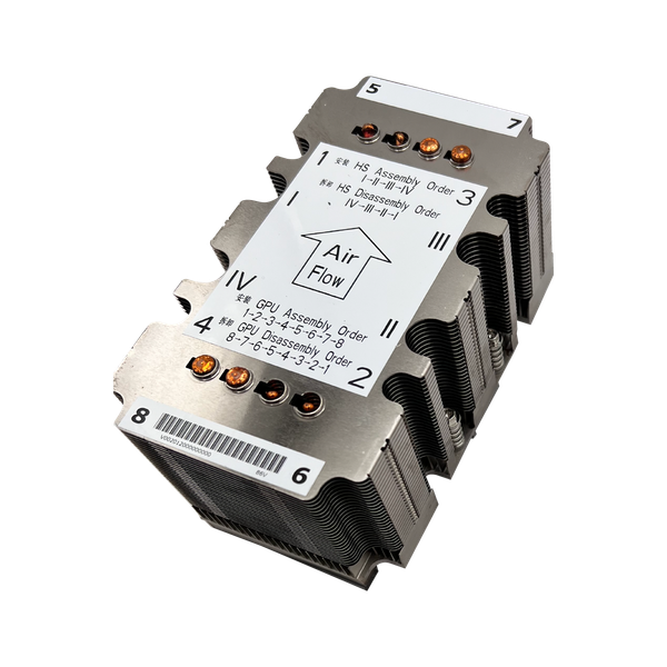 Top view of Nvidia Tesla V100 heatsink