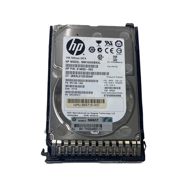 HP 614829-003 1TB SATA 2.5 6Gbps 7.2K RPM for HP DL360 DL380 G9