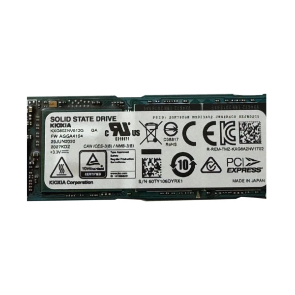 NEW 512GB NVMe Kioxia XG6 M.2 2280 TLC PCIe 3.0 x4 350K IOPS