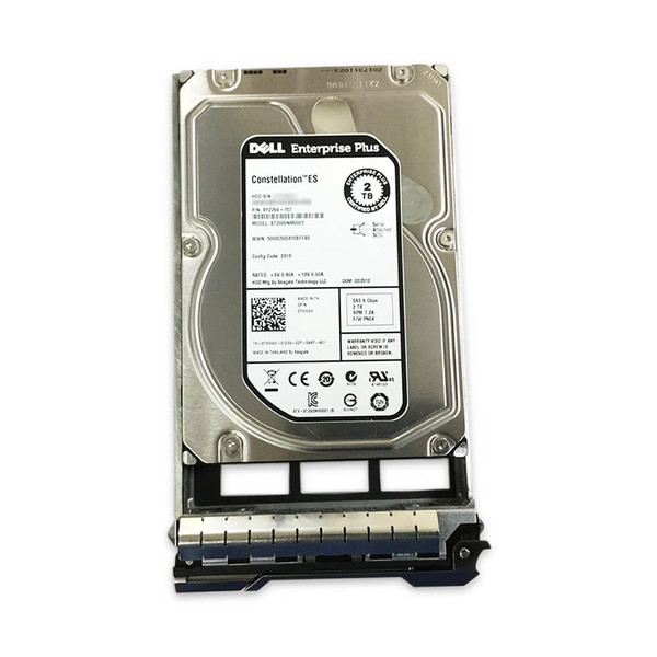 Top View of Dell 3.5 2TB SAS Hard Drive