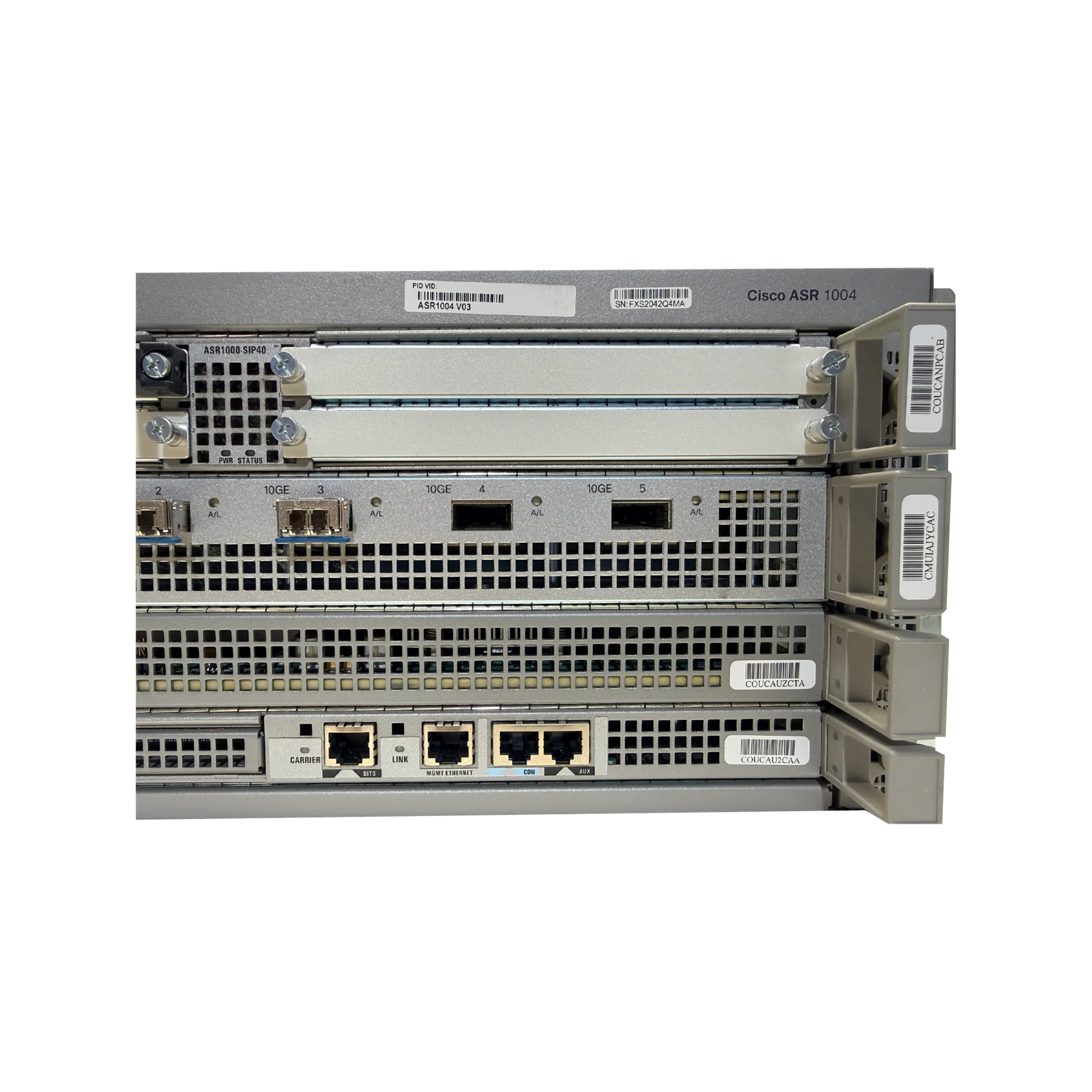 Cisco ASR 1004 Router w/ 6 Ports XFP 5x 1GbE SFP 40Gbps System bandwidth