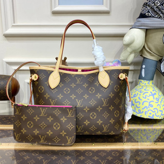Louis Vuitton Neverfull PM Bag M41245 Monogram Canvas Plum - Default Title - View 1