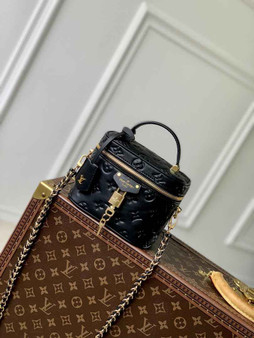 Louis Vuitton Vanity PM M25123 Black Puffy lambskin