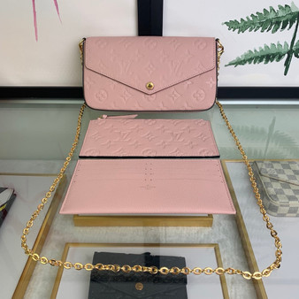Louis Vuitton M67856 Félicie Pochette Monogram Leather Pink