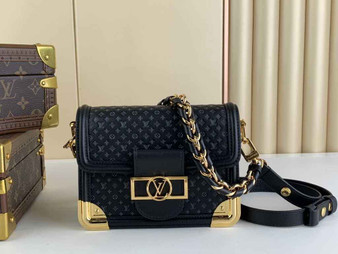 Louis Vuitton Mini Dauphine Shoulder Bag M22597 Black