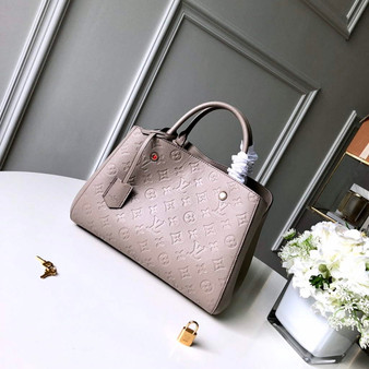 Louis Vuitton M41048 Montaigne MM Monogram Empreinte Leather khaki