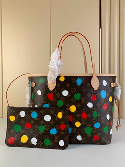 Louis Vuitton M46381 LV x YK Neverfull MM Bag Monogram