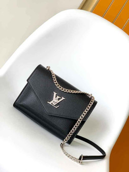 Louis Vuitton Mylockme Chain Bag M51418 Black Leather