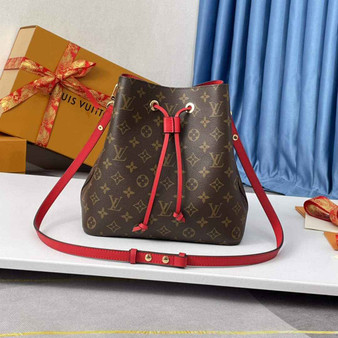 Louis Vuitton M44021 NéoNoé MM Bucket Bag Monogram Red