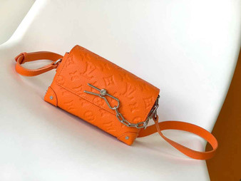 Louis Vuitton Steamer Wearable Wallet M82916 Orange Leather