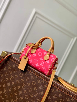 Louis Vuitton Nano Speedy Bag M28322 Monogram Rose Ruban