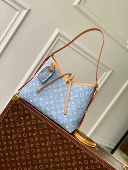 Louis Vuitton CarryAll PM Bag M11462 Blue Denim