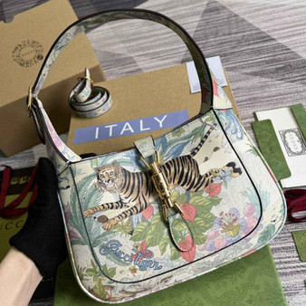Gucci �?36709 Jackie 1961 small shoulder bag beige tiger