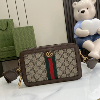 Gucci Crossbody Ophidia Bag, 771174 GG Supreme canvas brown