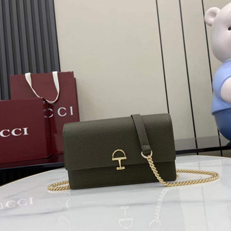Gucci Dionysus wallet on chain �?37373 in green leather
